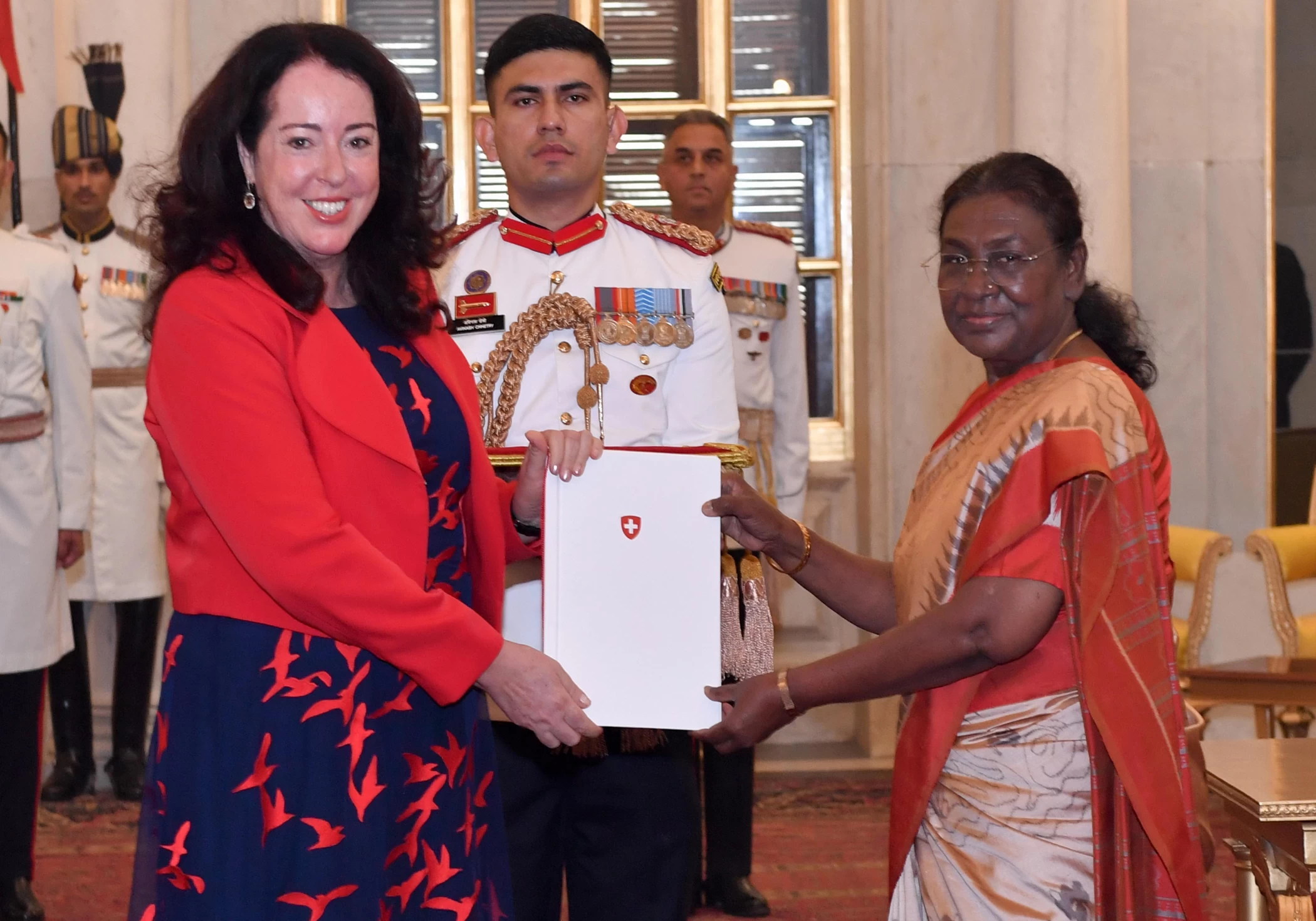 Envoys of six nations present credentials to the President of India